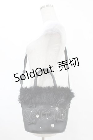 画像: Lovely Tency / 眞白ありすコラボ/2Wayファーバッグ  ブラック H-25-07-13-1021-0-BG-NS-ZH