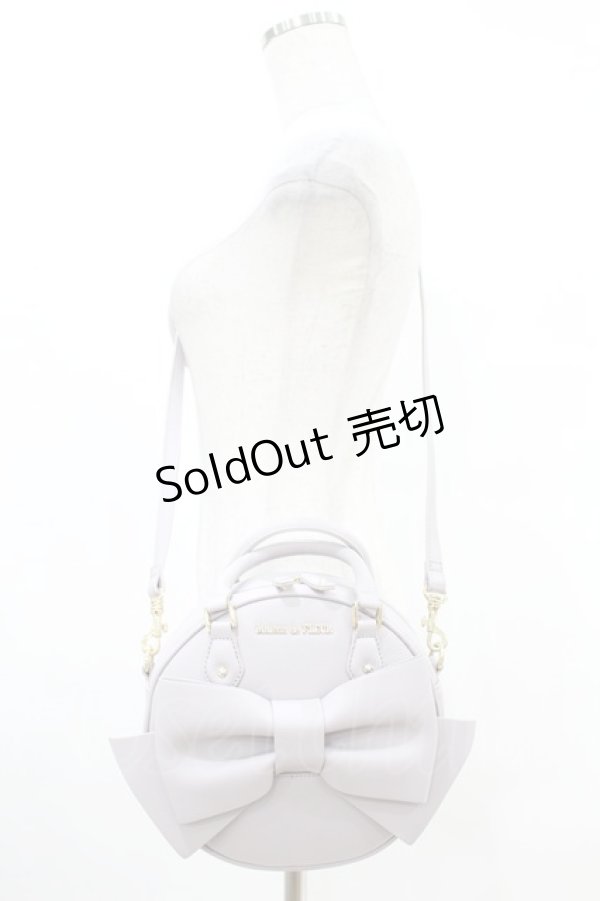 画像1: Maison de FLEUR / Maison de FLEUR×Misako Aoki/ラウンドリボンショルダーバッグ  ラベンダー H-25-07-13-1029-LO-BG-NS-ZH (1)