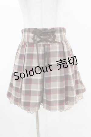 画像: axes femme / チェックキュロット M ベージュ H-25-07-13-1032-AX-PA-NS-ZH