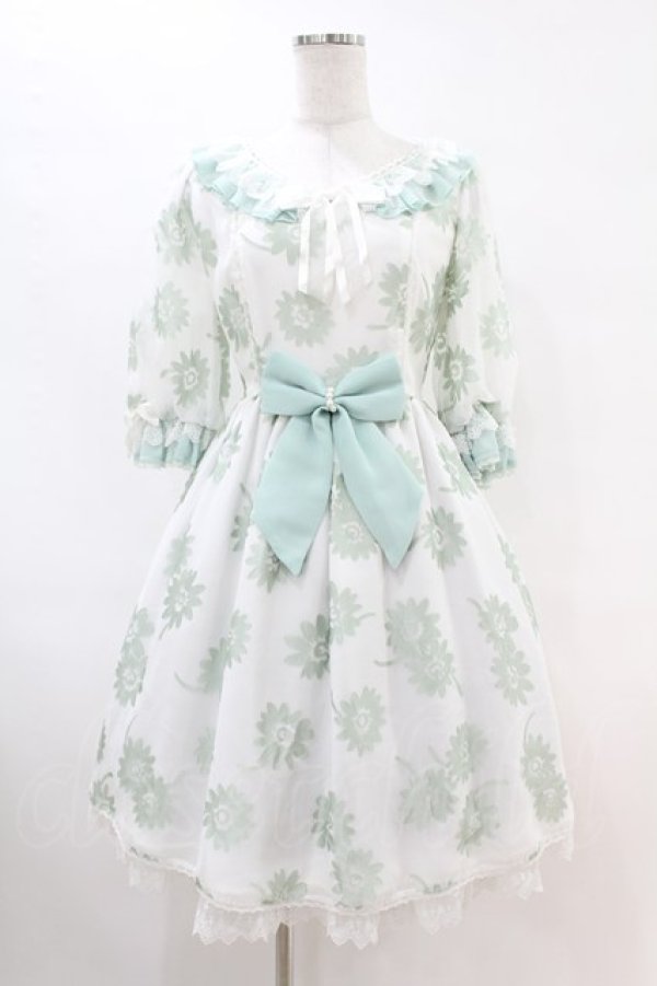 画像1: Angelic Pretty / Elegant Floraワンピース Free シロ/ミント H-25-07-13-1034-AP-OP-NS-ZH (1)