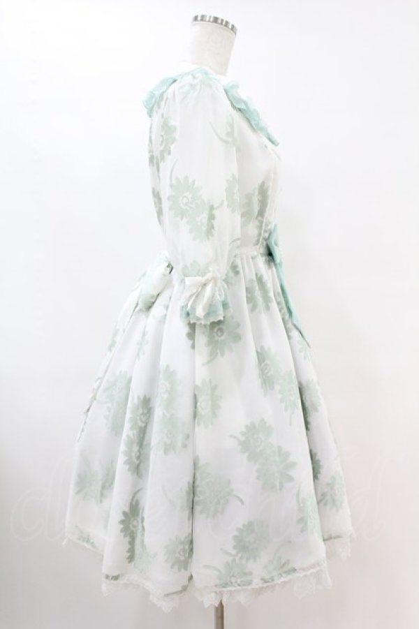 画像3: Angelic Pretty / Elegant Floraワンピース Free シロ/ミント H-25-07-13-1034-AP-OP-NS-ZH (3)