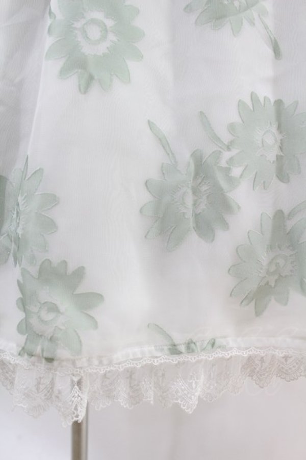 画像5: Angelic Pretty / Elegant Floraワンピース Free シロ/ミント H-25-07-13-1034-AP-OP-NS-ZH (5)