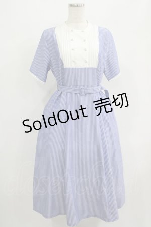 画像: axes femme / フレンチマリンストライプワンピース Free ブルー H-25-07-13-009-AX-OP-NS-ZH
