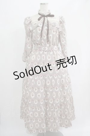 画像: axes femme / ヴィンテージローズワンピース M ワイン H-25-07-14-030-AX-OP-NS-ZH