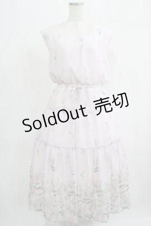 画像: axes femme / 花柄ティアードノースリワンピ M ピンク H-25-07-14-033-AX-OP-NS-ZH