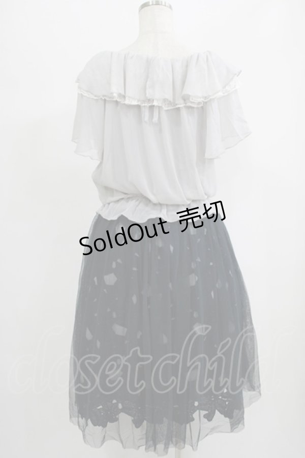 画像3: axes femme / アンサンブルレースワンピ M ネイビー/グレー H-25-07-14-034-AX-OP-NS-ZH (3)