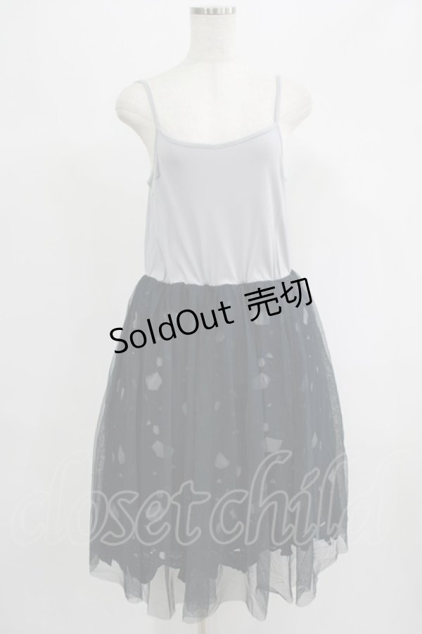 画像4: axes femme / アンサンブルレースワンピ M ネイビー/グレー H-25-07-14-034-AX-OP-NS-ZH (4)