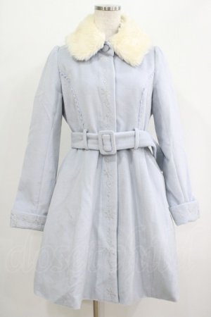 画像: axes femme POETIQUE / 雪の結晶刺繍コート M サックス H-25-07-14-036-AX-CO-NS-ZT-C065