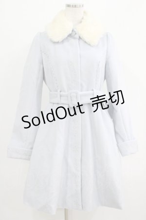 画像: axes femme POETIQUE / 雪の結晶刺繍コート M サックス H-25-07-14-036-AX-CO-NS-ZT-C065