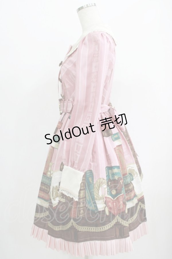 画像2: Angelic Pretty / Memorial Libraryワンピース Free ピンク H-25-07-14-038-AP-OP-NS-ZH (2)