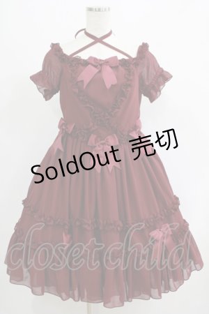 画像: AND ROMEO / シフォンフリルワンピース Free ボルドー H-25-07-14-039-LO-OP-NS-ZH