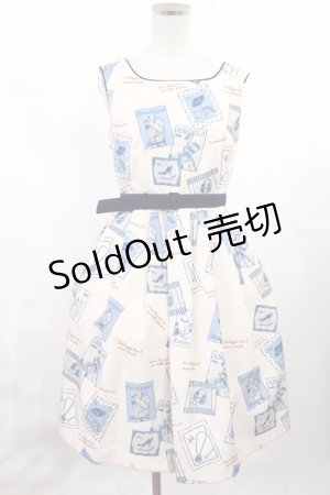 画像: Fi.n.t / ブティックポスター柄ワンピース Free IVORY H-25-07-14-1007-CA-OP-NS-ZH