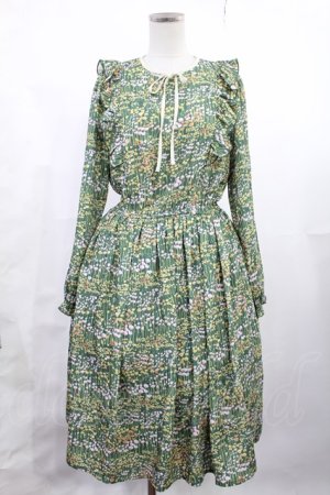 画像: Fi.n.t / フラワーガーデン柄ワンピース Free GREEN H-25-07-14-1009-CA-OP-NS-ZH