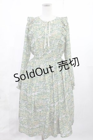 画像: Fi.n.t / フラワーガーデン柄ワンピース Free GREEN H-25-07-14-1009-CA-OP-NS-ZH