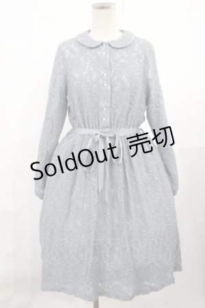 画像: Fi.n.t / 総レース丸衿ワンピース Free ブルーグレー H-25-07-14-1013-CA-OP-NS-ZH