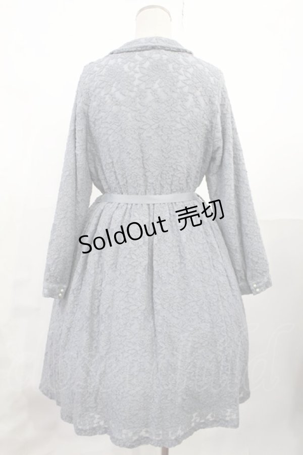 画像2: Fi.n.t / 総レース丸衿ワンピース Free ブルーグレー H-25-07-14-1013-CA-OP-NS-ZH (2)