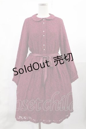 画像: Fi.n.t / 総レース丸衿ワンピース Free ボルドー H-25-07-14-1014-CA-OP-NS-ZH