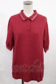 画像1: Fi.n.t / チェーンステッチロゴ刺繍ポロシャツ Free RED H-25-07-14-1024-CA-TS-NS-ZH (1)