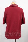 画像2: Fi.n.t / チェーンステッチロゴ刺繍ポロシャツ Free RED H-25-07-14-1024-CA-TS-NS-ZH (2)
