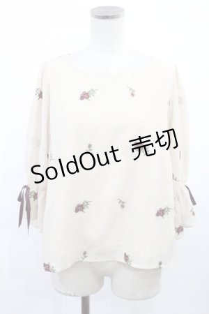 画像: an another angelus / ローズ刺繍シフォンプルオーバー Free IVORY H-25-07-14-1028-CA-TO-NS-ZH