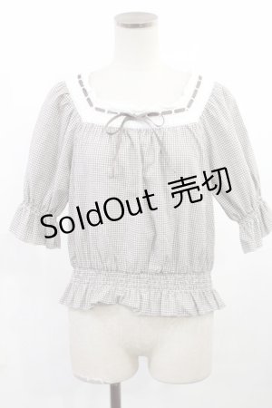 画像: Fi.n.t / はしごリボン使いプルオーバーブラウス Free GRAY×WH H-25-07-14-1029-CA-BL-NS-ZH