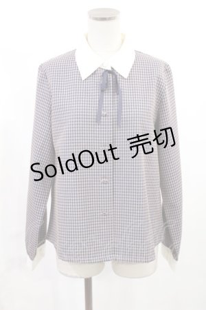 画像: Fi.n.t / クレリック衿チェックシャツ Free  H-25-07-14-1031-CA-BL-NS-ZH