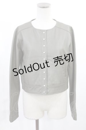 画像: an another angelus / フロントスナップ釦ノーカラーライダース Free KHAKI H-25-07-14-1033-CA-JA-NS-ZH