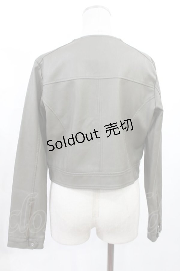 画像2: an another angelus / フロントスナップ釦ノーカラーライダース Free KHAKI H-25-07-14-1033-CA-JA-NS-ZH (2)