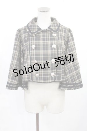 画像: axes femme POETIQUE / ダブルボタンケープジャケット M グリーン H-25-07-14-1034-AX-JA-NS-ZH