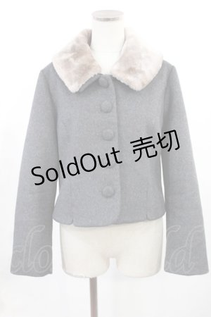 画像: an another angelus / ファー衿付きショートコート Free GRAY H-25-07-14-1035-CA-CO-NS-ZH