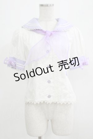 画像: MAM MAXICIMAM / シュクレボンボンマリンセーラーブラウス Free オフ/ラベンダー H-25-07-14-053-GO-BL-NS-ZH