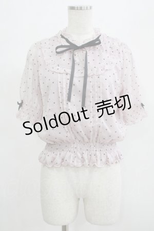 画像: LIZ LISA / ハートフロッキーブラウス Free ピンク H-25-07-14-055-LO-BL-NS-ZH