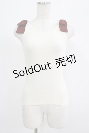 画像: Amavel / 肩リボンタンクトップ Free アイボリー H-25-07-14-062-CA-TO-NS-ZH