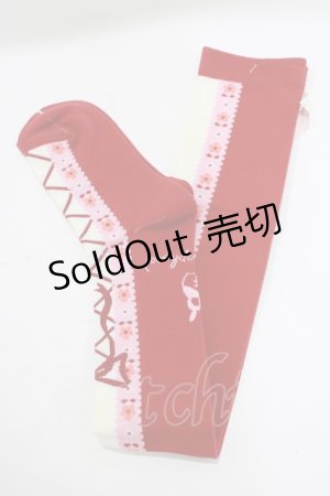 画像: metamorphose / チロリアンリボンオーバーニー  レッド H-25-07-14-071-ME-ZA-NS-ZH