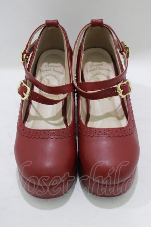 画像: Amavel / ベロアリボンクロスパンプス S（22.5-23cm） レッド H-25-07-14-085-CA-SH-NS-ZH