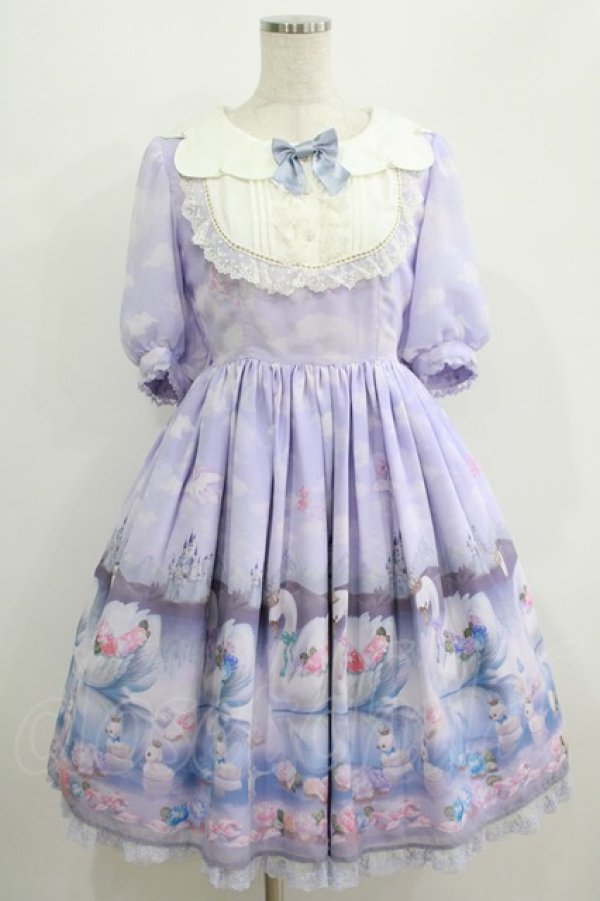 Angelic Pretty / Milky Swan襟付ワンピース Free ラベンダー H