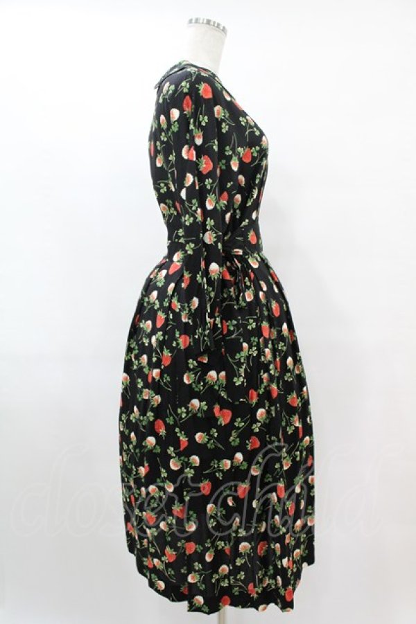 画像3: Jane Marple / Fortune gardeｎ side ribbon dress M ブラック H-25-07-15-1004-JM-OP-ET-ZH (3)