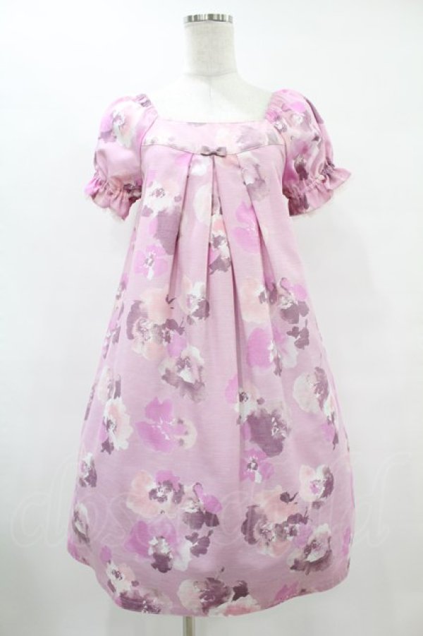 画像1: Emily Temple cute / スポンジフラワーパフワンピース  ピンク H-25-07-15-1042-ET-OP-KB-ZH (1)