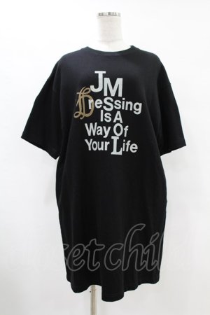 画像: Jane Marple Dans Le Salon / Message logo jersey dress  ブラック H-25-07-15-1060-JM-OP-KB-ZH