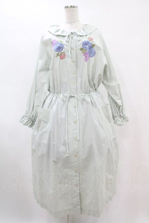 画像: Jane Marple Dans Le Salon / Jardin Des Fleurs Embroideryドレス  ミント H-25-07-15-1011-JM-OP-KB-ZH