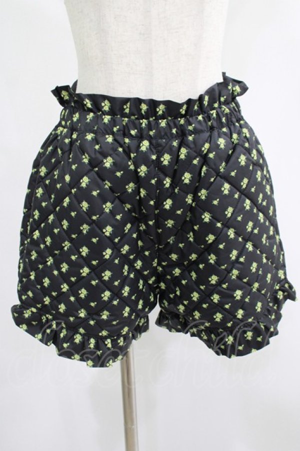 画像1: Candy Stripper / TINY ROSE QUILTING SHORTS 2 ブラック H-25-07-16-043-PU-PA-KB-ZH (1)