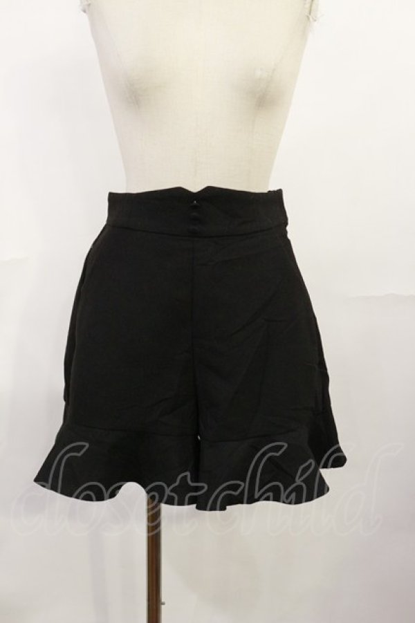 画像1: Fi.n.t / ハイウエストフレアーショートパンツ Free BLACK H-25-07-16-1025-CA-PA-NS-ZH (1)