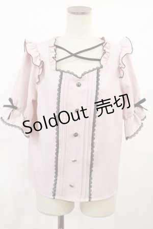 画像: DearMyLove / 大きめリボンフリルクロストップス M ピンク H-25-07-16-1030-EL-BL-NS-ZH