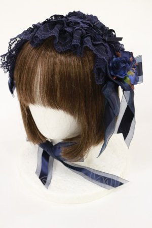 画像: ALICE and the PIRATES / エアリーローズヘッドドレス  ネイビー H-25-07-16-1033-PA-AC-NS-ZH