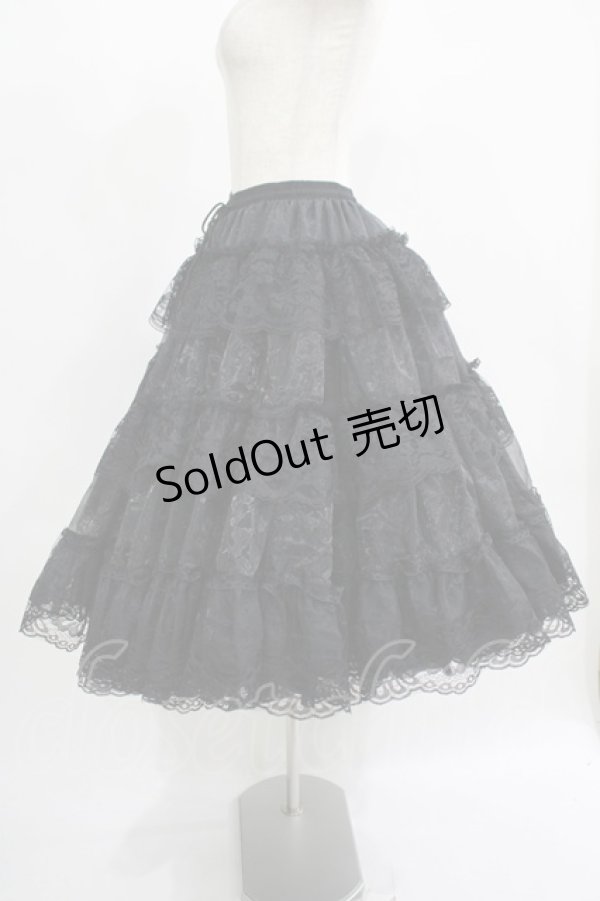 画像2: OZZ ANGELO / ロングレースパニエ  ブラック H-25-07-16-054-OO-SK-KB-ZH (2)