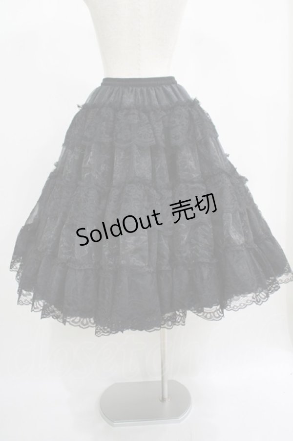 画像3: OZZ ANGELO / ロングレースパニエ  ブラック H-25-07-16-054-OO-SK-KB-ZH (3)