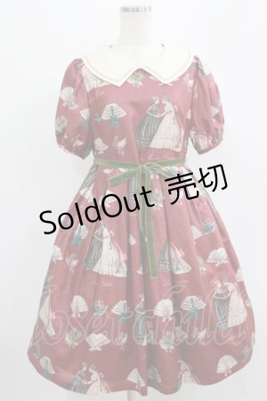 画像: Leur Getter / Brilliant Lady袖付ワンピース M ワイン H-25-07-16-007-LU-OP-KB-ZH
