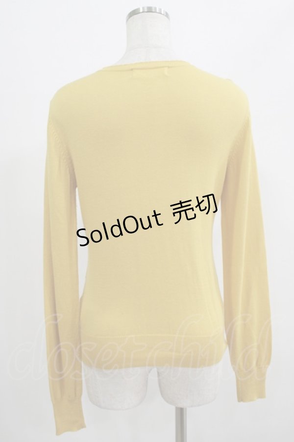 画像3: Jane Marple / ブーケデコパージュとレースのカーディガン  マスタード H-26-01-09-040-JM-TO-KB-ZH (3)