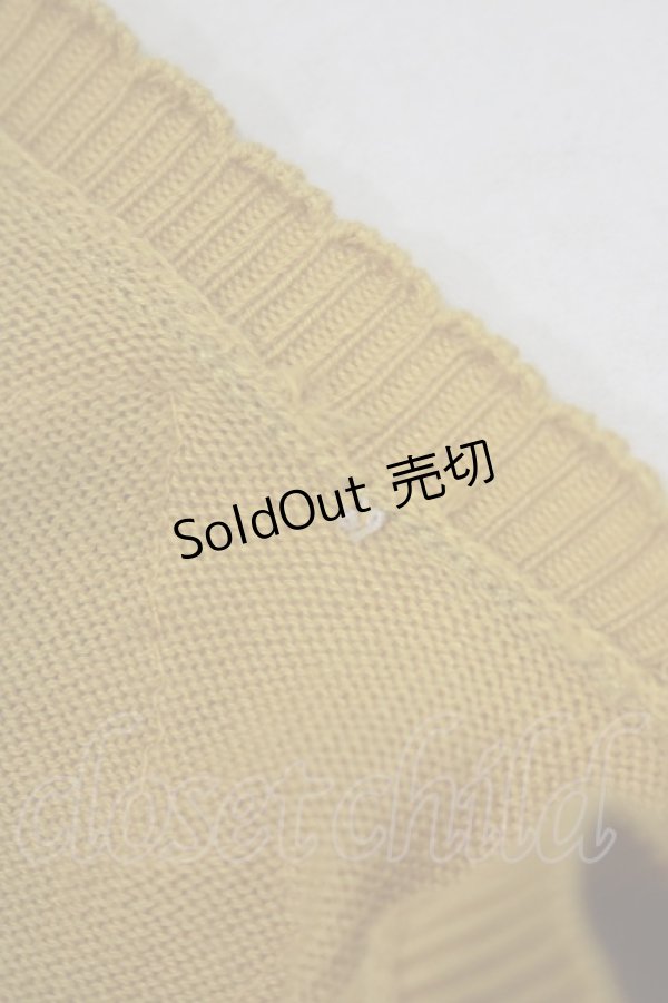 画像5: Jane Marple / ブーケデコパージュとレースのカーディガン  マスタード H-26-01-09-040-JM-TO-KB-ZH (5)