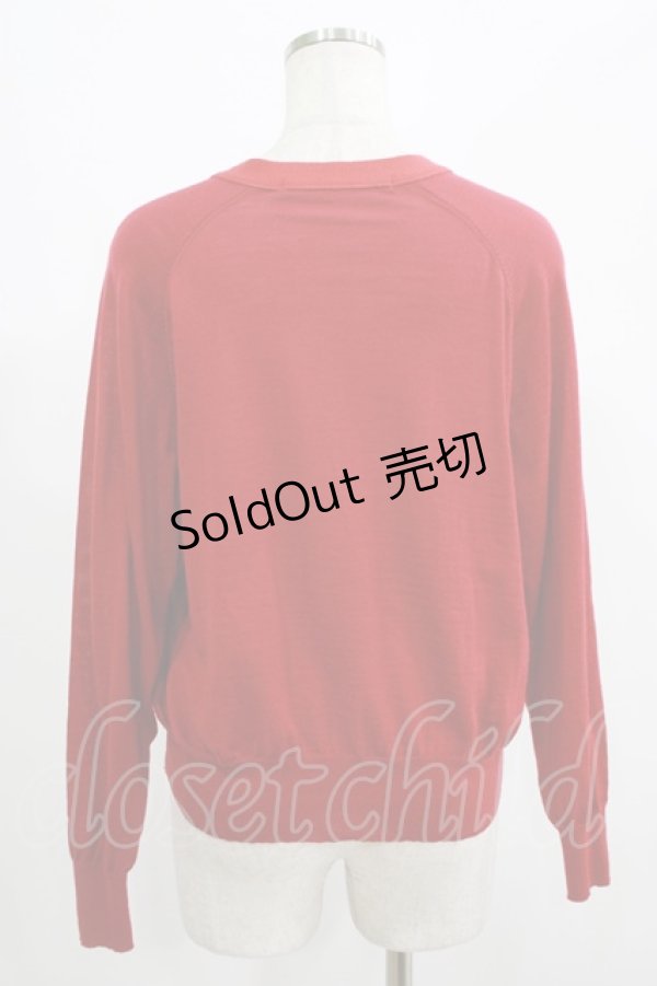 画像3: Jane Marple Dans Le Salon / ウールニットカーディガン  赤 H-25-07-16-060-JM-TO-KB-ZH (3)